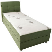 POSTELJA Z VZMETNICO 90 cm   x 200 cm  , kovina, tekstil zelena  - zelena, Konvencionalno, kovina/tekstil (90/200cm) - Ti'me