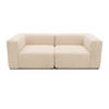 2-SITZER-SOFA Cord, Mikrofaser Creme  - Creme/Schwarz, Design, Kunststoff/Textil (216/69/108cm) - MID.YOU