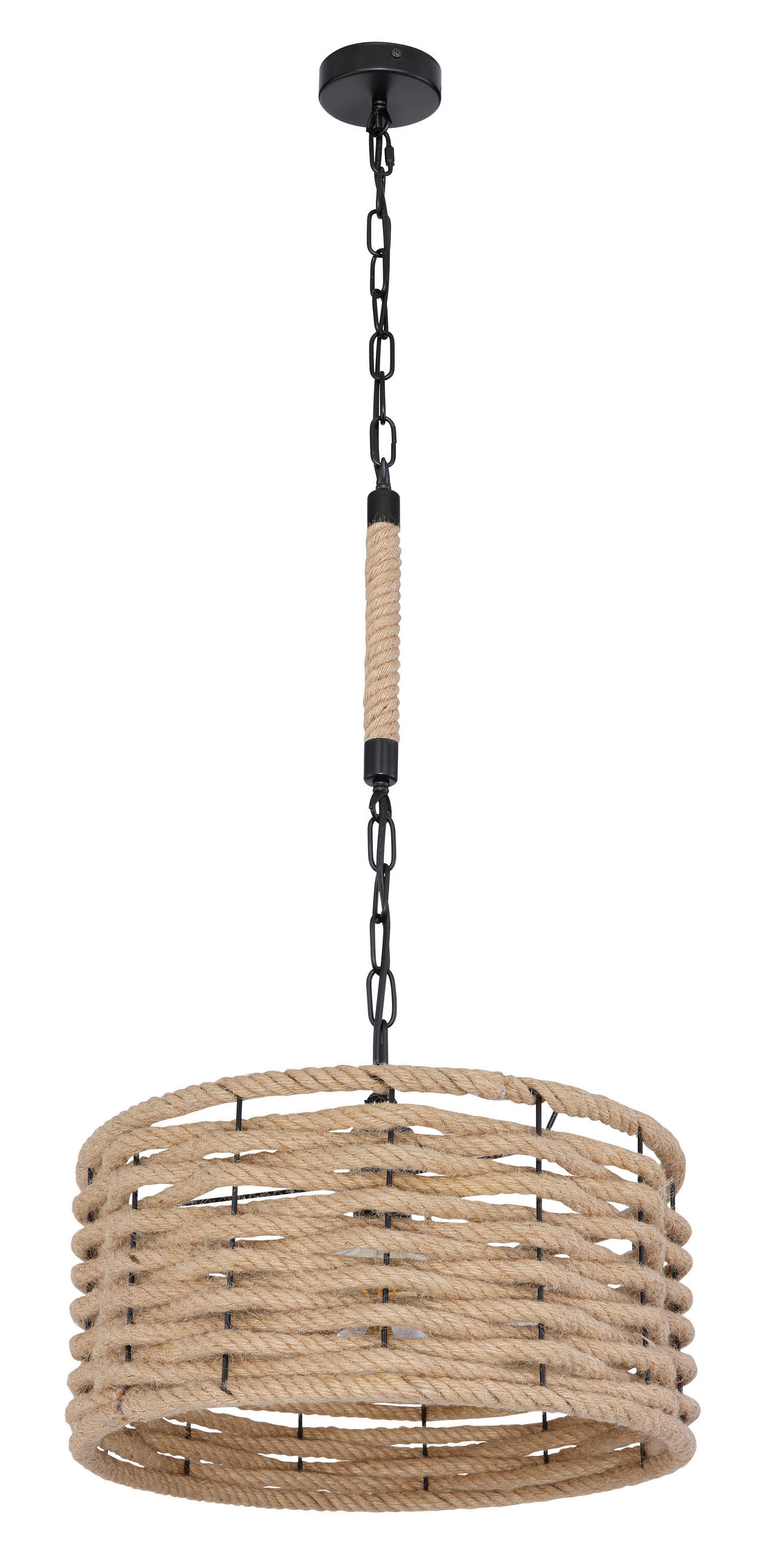 LAMPĂ SUSPENDATĂ 40/156 cm  - maro/negru, Lifestyle, materiale naturale/metal (40/156cm) - Globo
