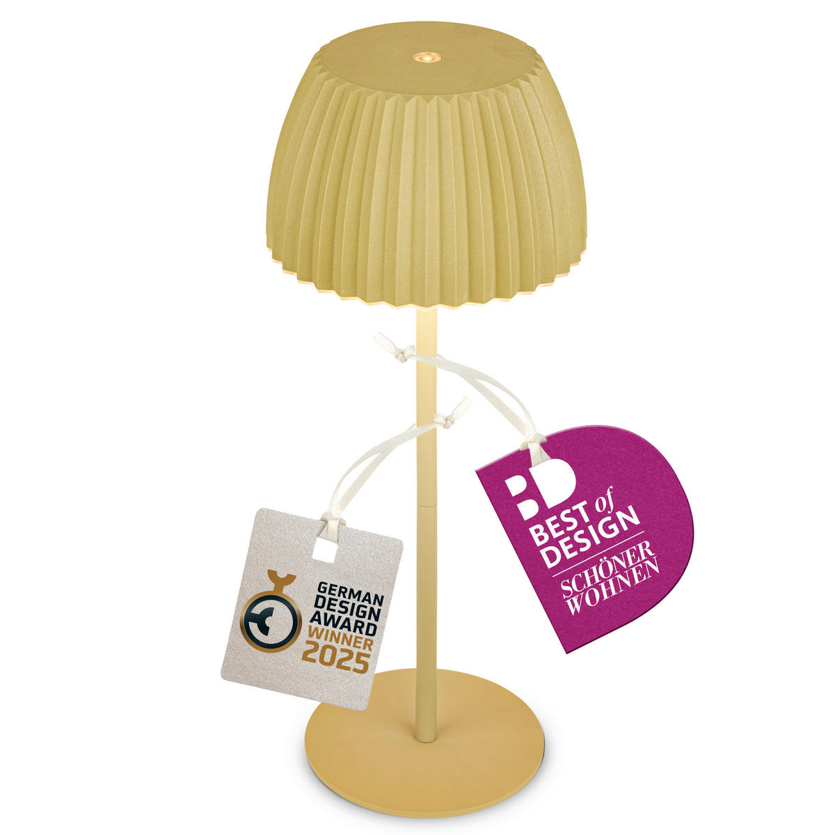 AKKU-TISCHLEUCHTE 14,5/36,5 cm  - Hellgrün, Basics, Kunststoff/Metall (14,5/36,5cm)