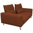 BIGSOFA  in Cord Kupferfarben  - Schwarz/Kupferfarben, KONVENTIONELL, Textil/Metall (246/100/116cm) - Carryhome