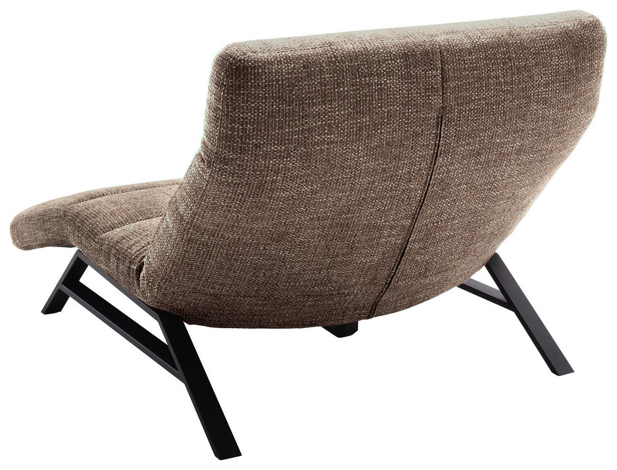 RELAXLIEGE Chenille Braun  - Schwarz/Braun, Design, Textil/Metall (120/54-113/158-198cm) - Pure Home Lifestyle