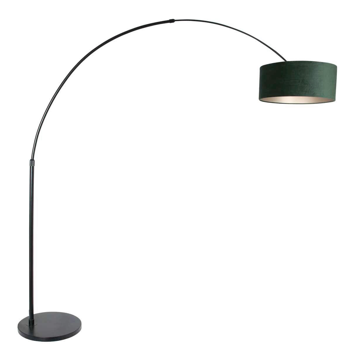 STEHLEUCHTE SPARKLED LIGHT 50/240/230 cm  - Schwarz/Grün, Trend, Leder/Metall (50/240/230cm)