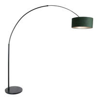 STEHLEUCHTE SPARKLED LIGHT 50/240/230 cm  - Schwarz/Grün, Trend, Leder/Metall (50/240/230cm)