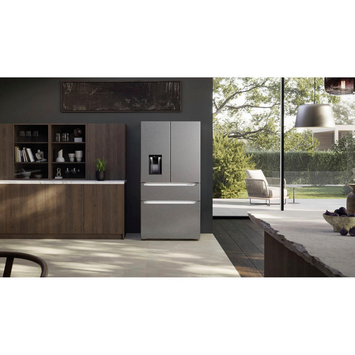 FRENCH-DOOR MBSDDI9558-20  - Silberfarben, Basics, Glas/Metall (90,6/180,5/74,5cm) - Liebherr