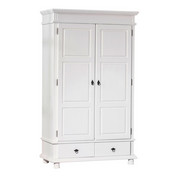 SKŘÍŇ, masivní, borovice, bílá - bílá, Lifestyle, kov/dřevo (116/199/57cm) - Carryhome