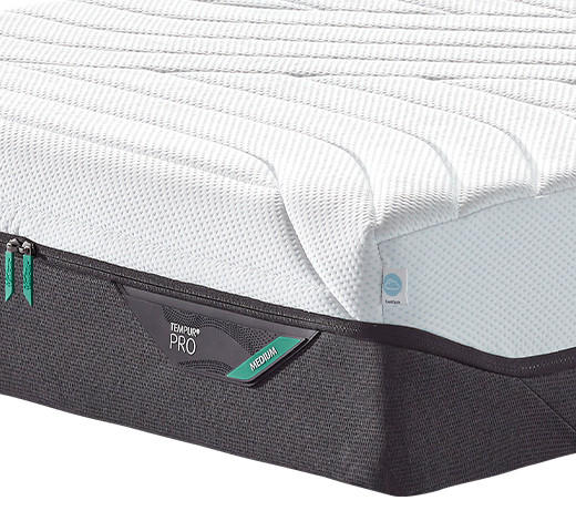 VISCOMATRATZE Pro® Coolquilt 80/200 cm Höhe ca. 23 cm  - Anthrazit/Weiß, Basics, Textil (80/200cm) - Tempur