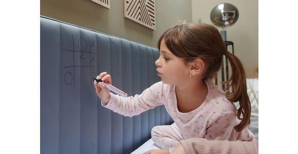 FAMILIENBOXSPRINGBETT - Blaugrau/Schwarz, KONVENTIONELL, Textil/Metall (240/220cm) - Novel