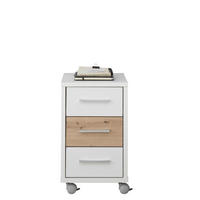 POJÍZDNÝ KONTEJNER  - bílá/barvy hliníku, Konvenční, kov/kompozitní dřevo (35/58/40cm) - Xora