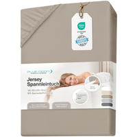 SPANNBETTTUCH  - Hellbraun, Basics, Textil (90-100/200cm)