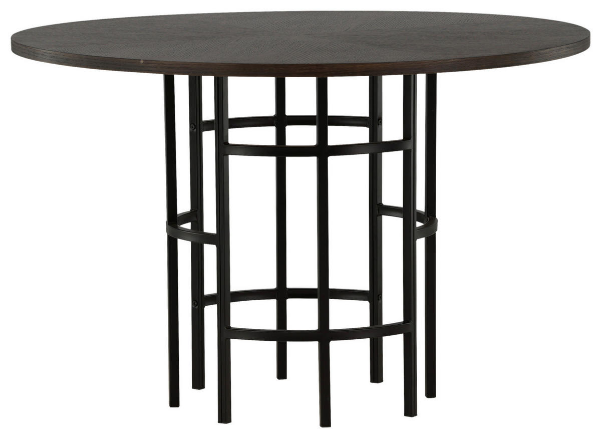 MATBORD i trä, metall 115/115/74 cm   - brun/svart, Design, metall/trä (115/115/74cm) - Livetastic