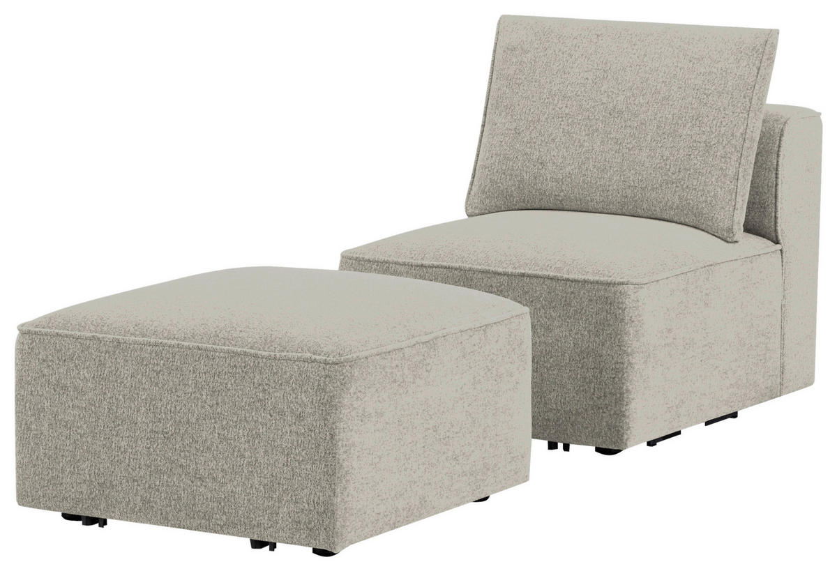 SOFA drvo, plastika, tekstil  bež    - bež/crna, Design, drvo/tekstil (230,5/65/90cm) - Livetastic
