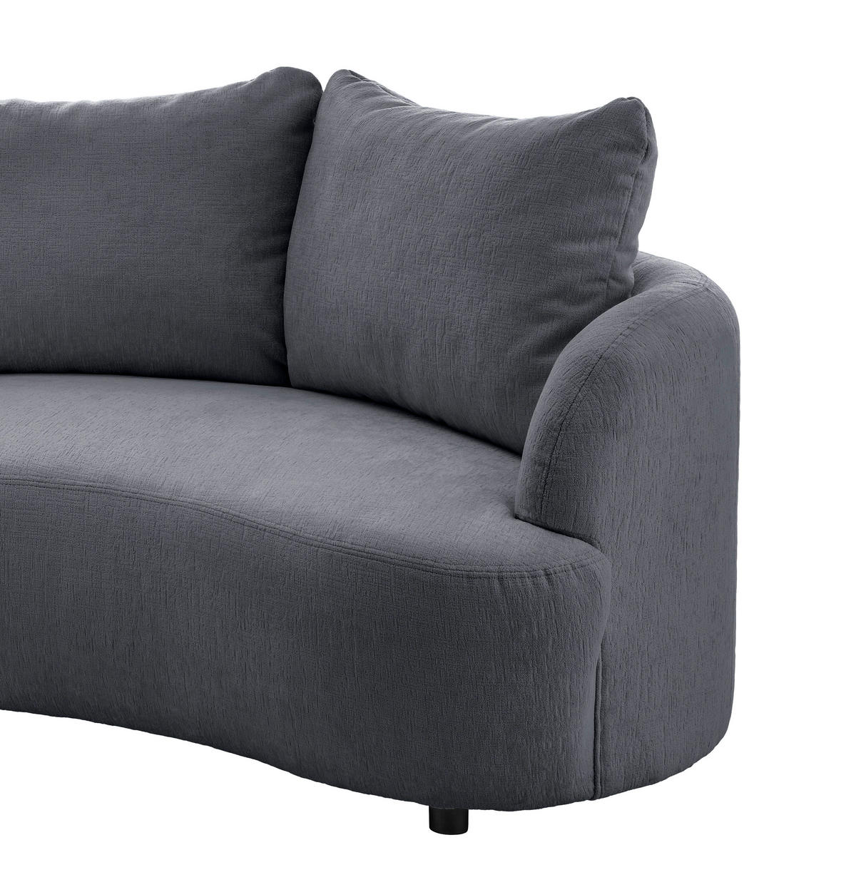ECKSOFA in Mikrofaser Anthrazit  - Anthrazit/Schwarz, Modern, Kunststoff/Textil (250/139cm) - Livetastic