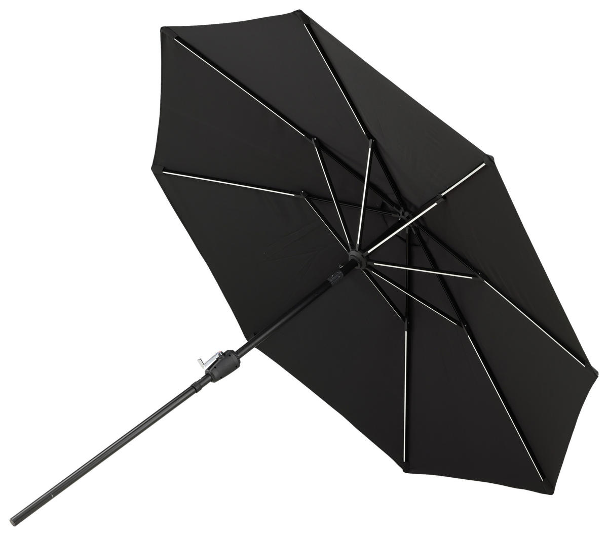 SONNENSCHIRM 270 cm  - Schwarz, KONVENTIONELL (270/241/270cm) - Gardenson