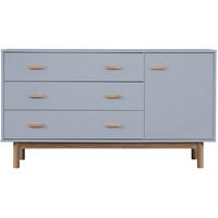 SIDEBOARD Melanie 144/80/44 cm 3 Schublade(n)  - Eichefarben/Grau, Design, Holzwerkstoff/Metall (144/80/44cm) - MID.YOU