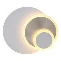LED-WANDLEUCHTE 30/23/6,5 cm   - Weiß/Nickelfarben, Design, Kunststoff/Metall (30/23/6,5cm) - Globo