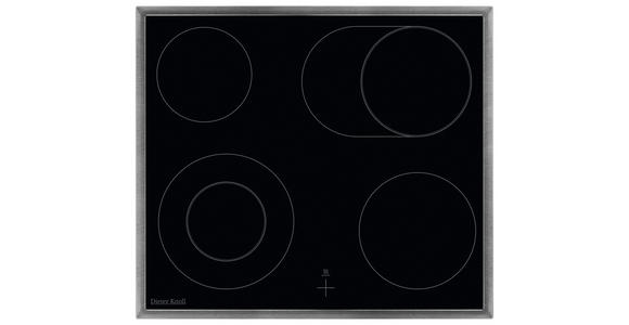 GLASKERAMIKKOCHFELD DKEV6047XB  - Edelstahlfarben/Schwarz, Basics, Glas/Metall (57,6/3,8/50,6cm) - Dieter Knoll