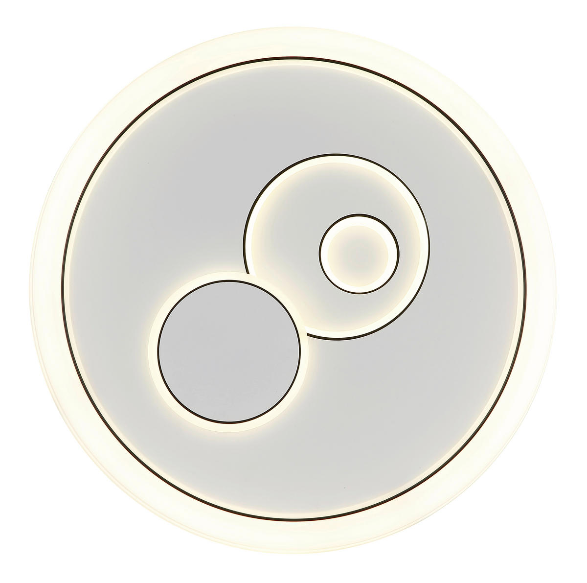 STROPNÍ LED SVÍTIDLO, 49/7 cm  - bílá/černá, Basics, kov/plast (49/7cm) - Globo