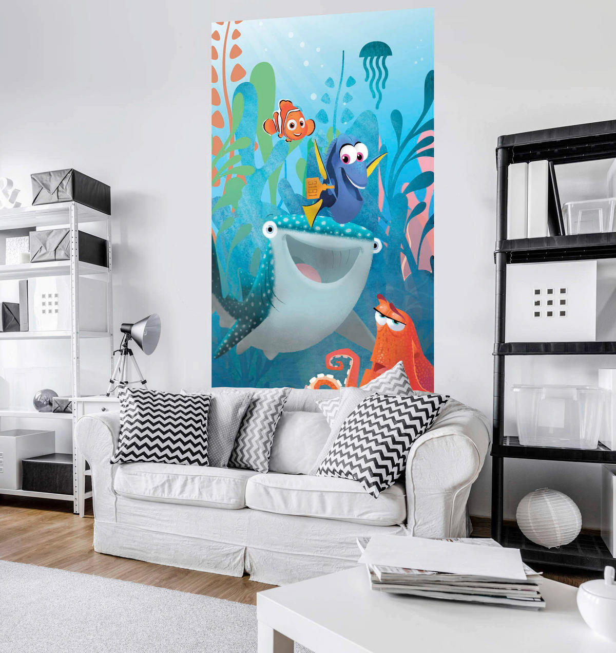 FOTOTAPETE FINDING DORY  - Blau, Design, Textil (120/200cm) - Disney