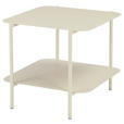 BEISTELLTISCH 48,4/45/40 cm Creme quadratisch  - Creme, Design, Metall (48,4/45/40cm) - Carryhome