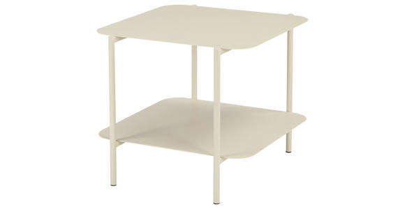 BEISTELLTISCH 48,4/45/40 cm Creme quadratisch  - Creme, Design, Metall (48,4/45/40cm) - Carryhome