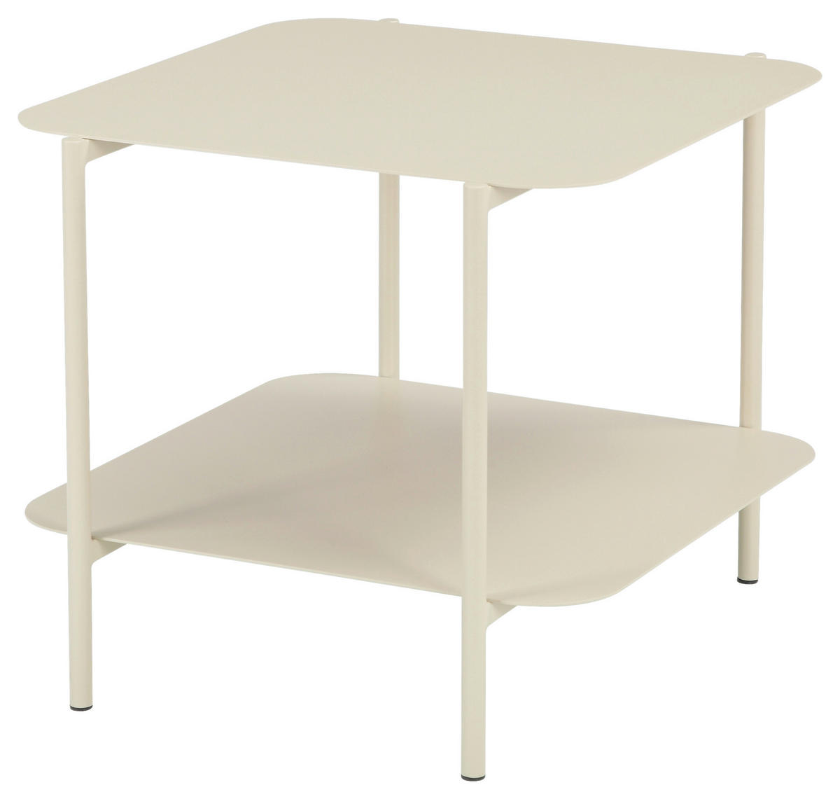BEISTELLTISCH 48,4/45/40 cm Creme quadratisch  - Creme, Design, Metall (48,4/45/40cm) - Carryhome