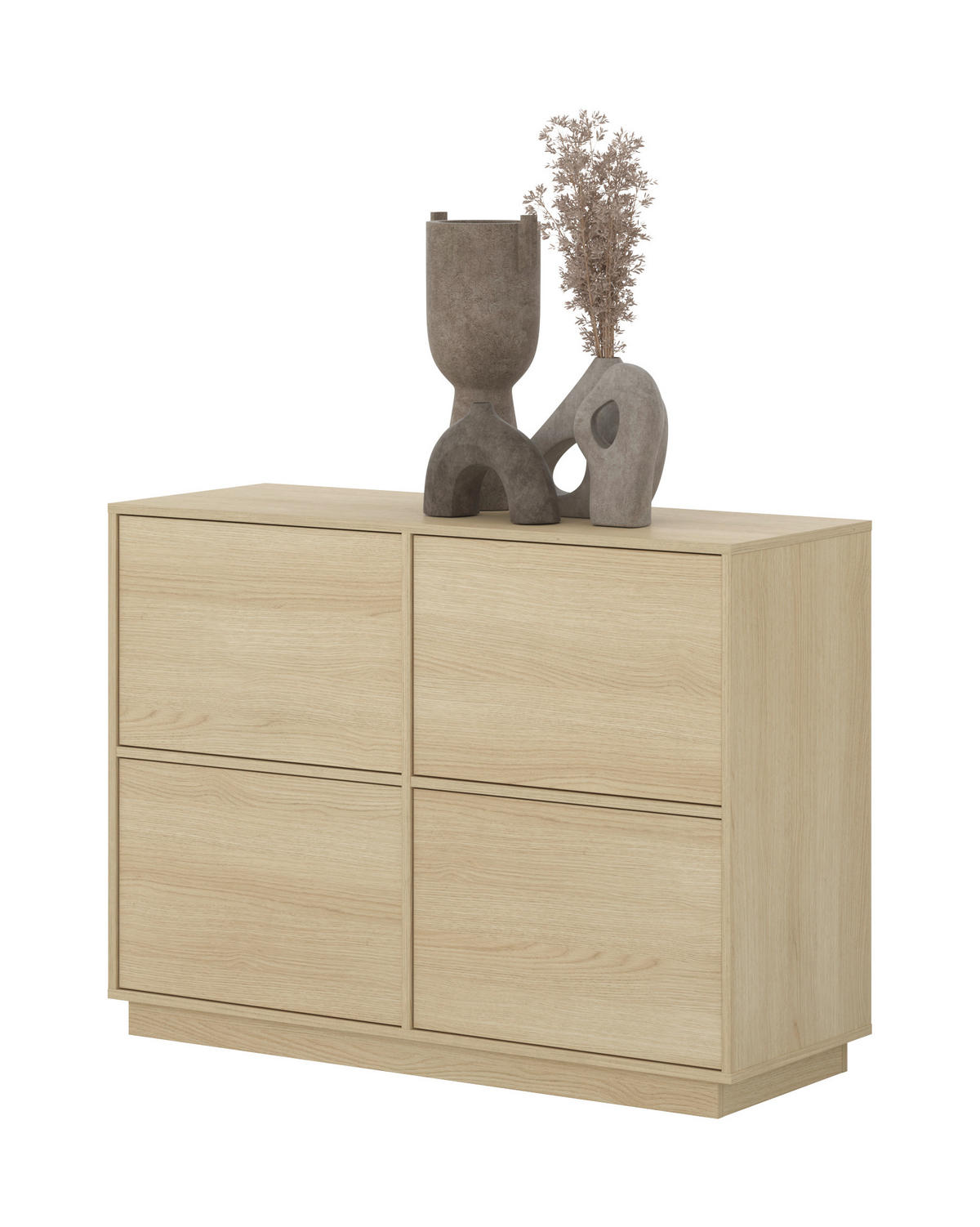 SIDEBOARD Japandi  in 111/82,5/41,5 cm  - Eichefarben, Design, Holzwerkstoff (111/82,5/41,5cm) - MID.YOU