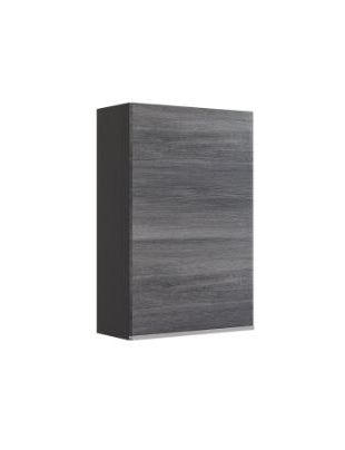 HÄNGESCHRANK Silbereichenfarben - Alufarben/Graphitfarben, Basics, Holzwerkstoff/Metall (40/64/20cm) - MID.YOU