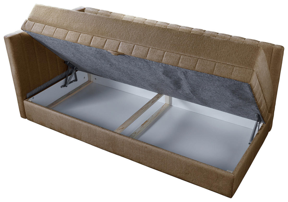 SCHLAFSOFA in Struktur Gelb  - Gelb/Schwarz, Design, Holz/Holzwerkstoff (212/83/99cm) - MID.YOU
