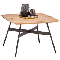 COUCHTISCH in Holz, Metall 65/65/42 cm  - Eichefarben/Anthrazit, Design, Holz/Metall (65/65/42cm) - Venjakob
