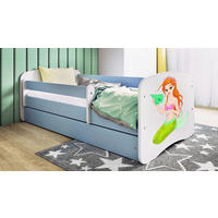 KINDER-/JUNIORBETT 80/160 cm  in Blau, Weiß  - Blau/Birkefarben, MODERN, Holz/Holzwerkstoff (80/160cm) - MID.YOU