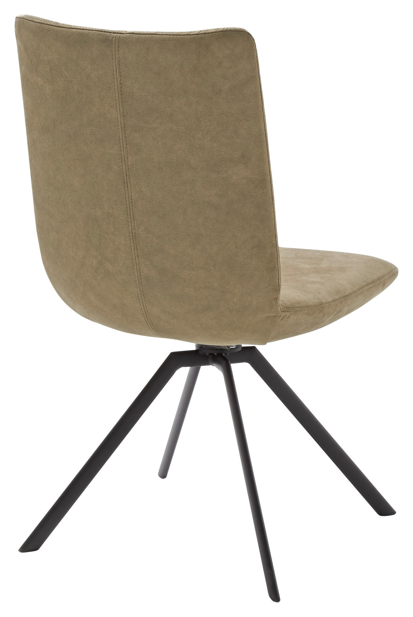 STUHL  in Edelstahl Mikrofaser  - Anthrazit/Grün, Design, Textil/Metall (53/91/66cm) - Venjakob