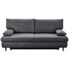 SCHLAFSOFA Chenille Graphitfarben  - Schwarz/Graphitfarben, KONVENTIONELL, Holz/Textil (212/97/105cm) - Carryhome