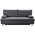 SCHLAFSOFA Chenille Graphitfarben  - Schwarz/Graphitfarben, KONVENTIONELL, Holz/Textil (212/97/105cm) - Carryhome