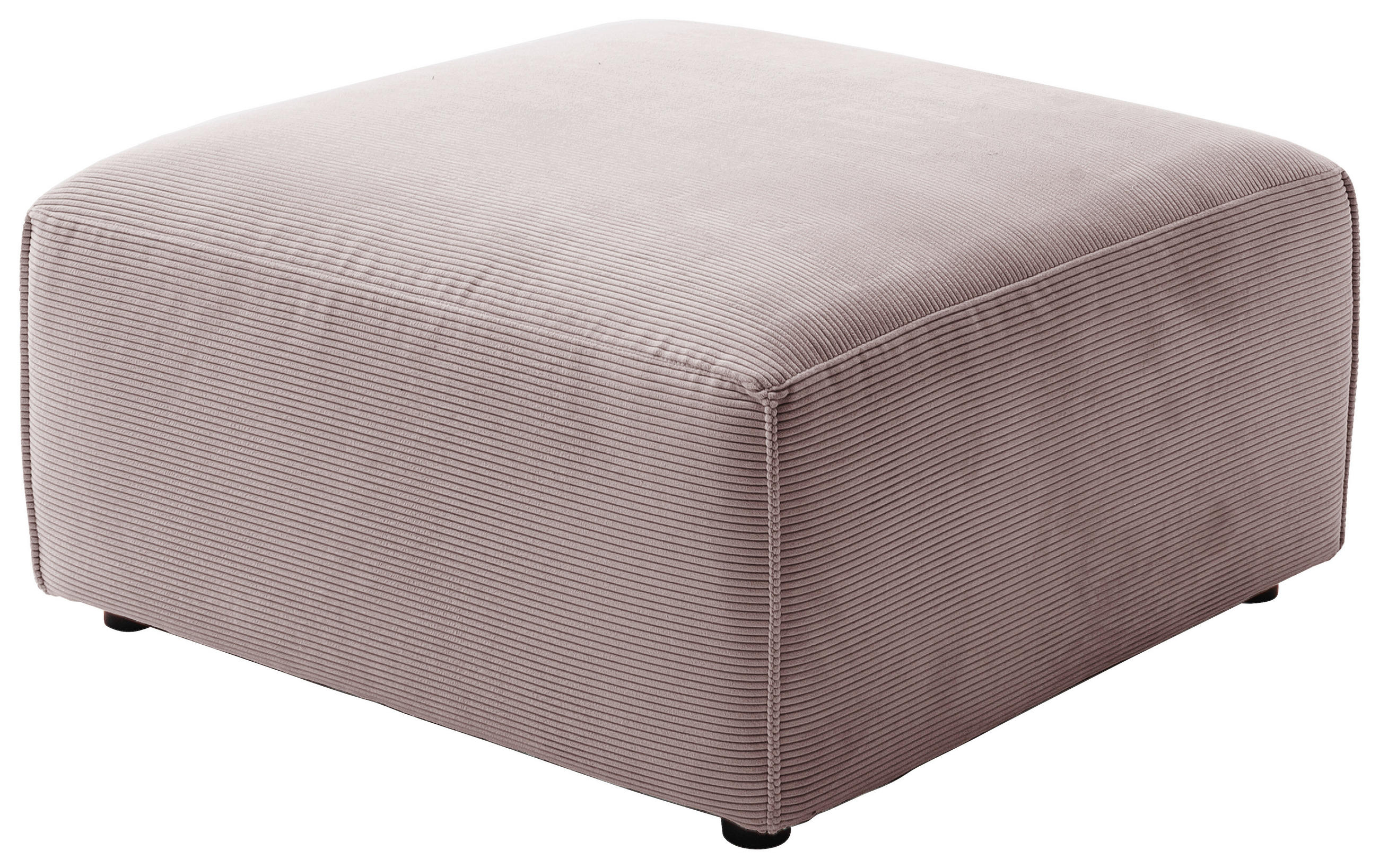 HOCKER Cord Altrosa  - Schwarz/Altrosa, Design, Kunststoff/Textil (80/42/80cm) - Pure Home Lifestyle