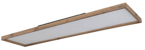 LED-TAKLAMPA 36 W 120/30/8,5 cm  - vit/opal, Natur, metall/trämaterial (120/30/8,5cm) - Globo
