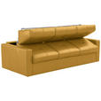 SCHLAFSOFA Bard in Echtleder Currygelb  - Currygelb/Schwarz, KONVENTIONELL, Leder/Kunststoff (206/81/96cm) - Novel