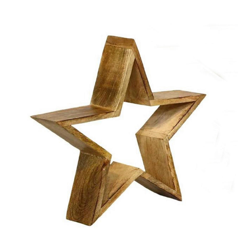 DEKOSTERN  - Naturfarben, LIFESTYLE, Holz (31/29.5/7cm) - X-Mas