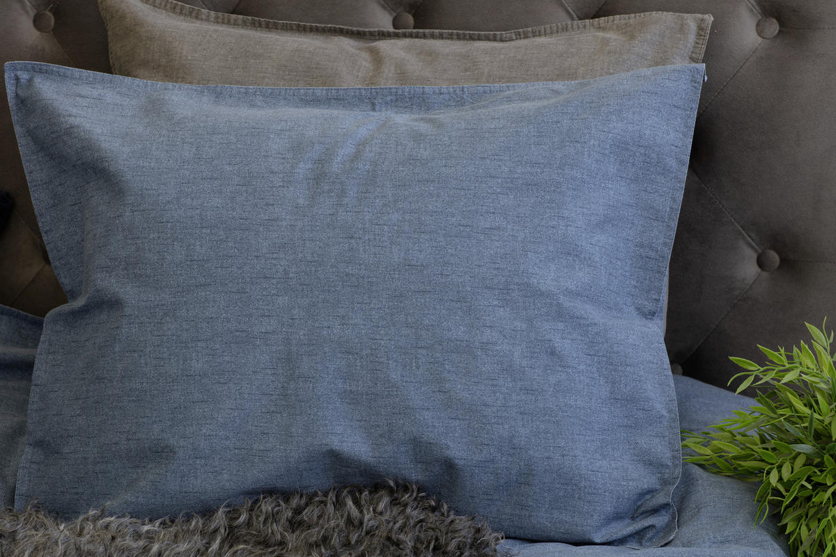 PÅSLAKANSET linneimitation 150/210 cm  - blå, Basics, textil (150/210cm)