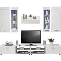 OBÝVACÍ STĚNA, bílá - bílá, Design, kompozitní dřevo/plast (240/190/45cm) - Carryhome