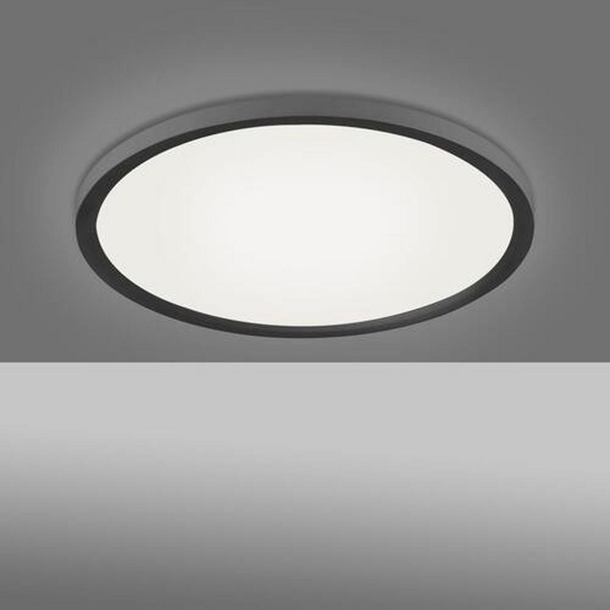 LED-Deckenleuchte 40/40/4,5 cm   - Schwarz, Basics, Kunststoff/Metall (40/40/4,5cm)