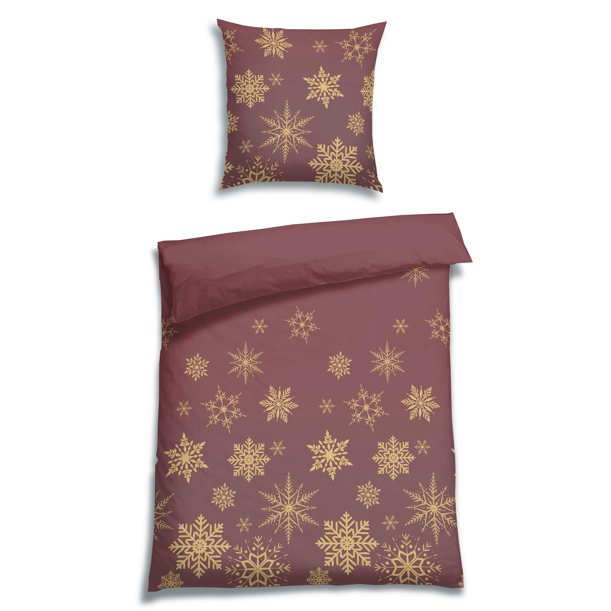 BETTWÄSCHE 2-teilig Flanell 135/200 cm  - Rot, Basics, Textil (135/200cm) - Florella