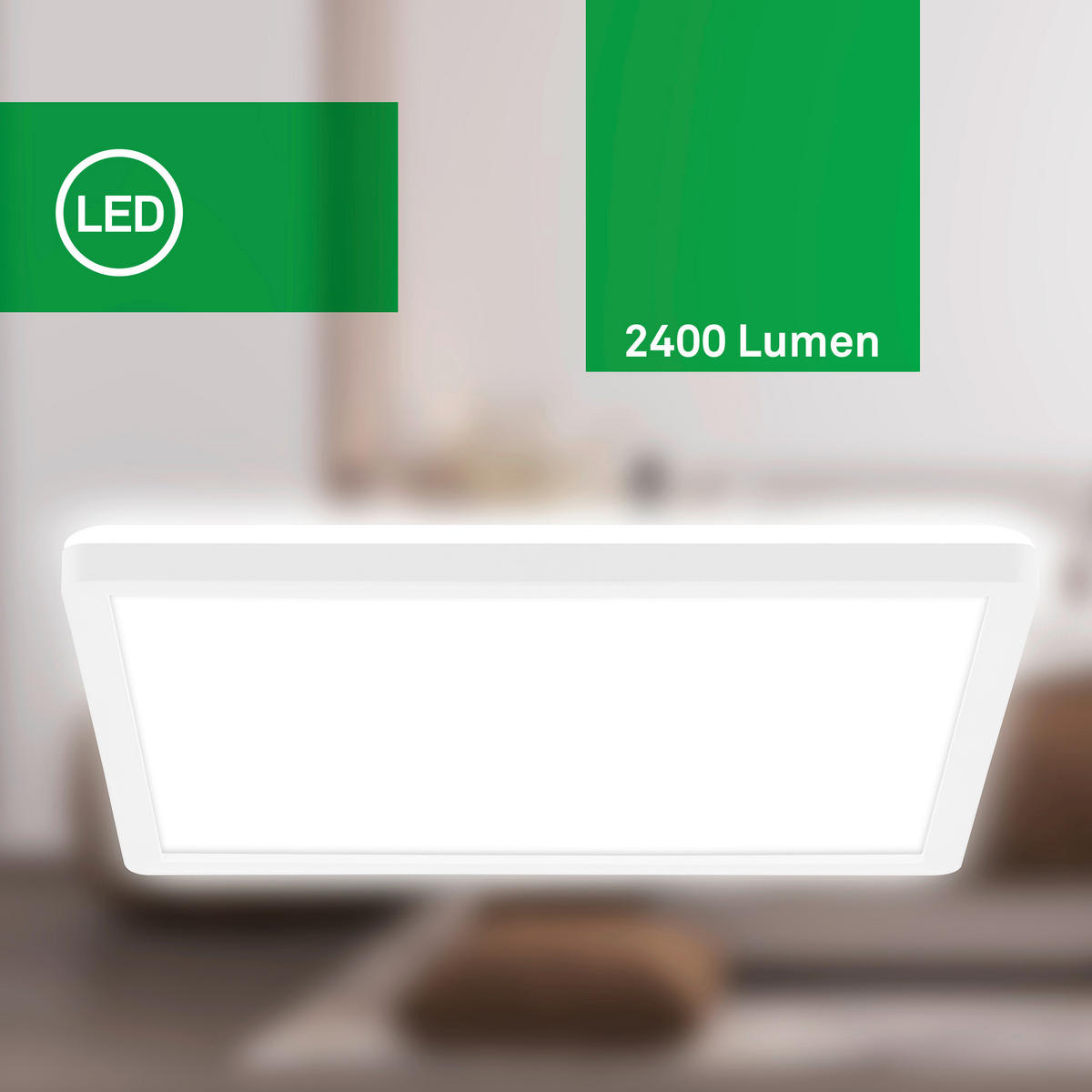 STROPNA LED-SVETILKA  Tava A //// - bela, Basics, umetna masa (29/29/3cm)