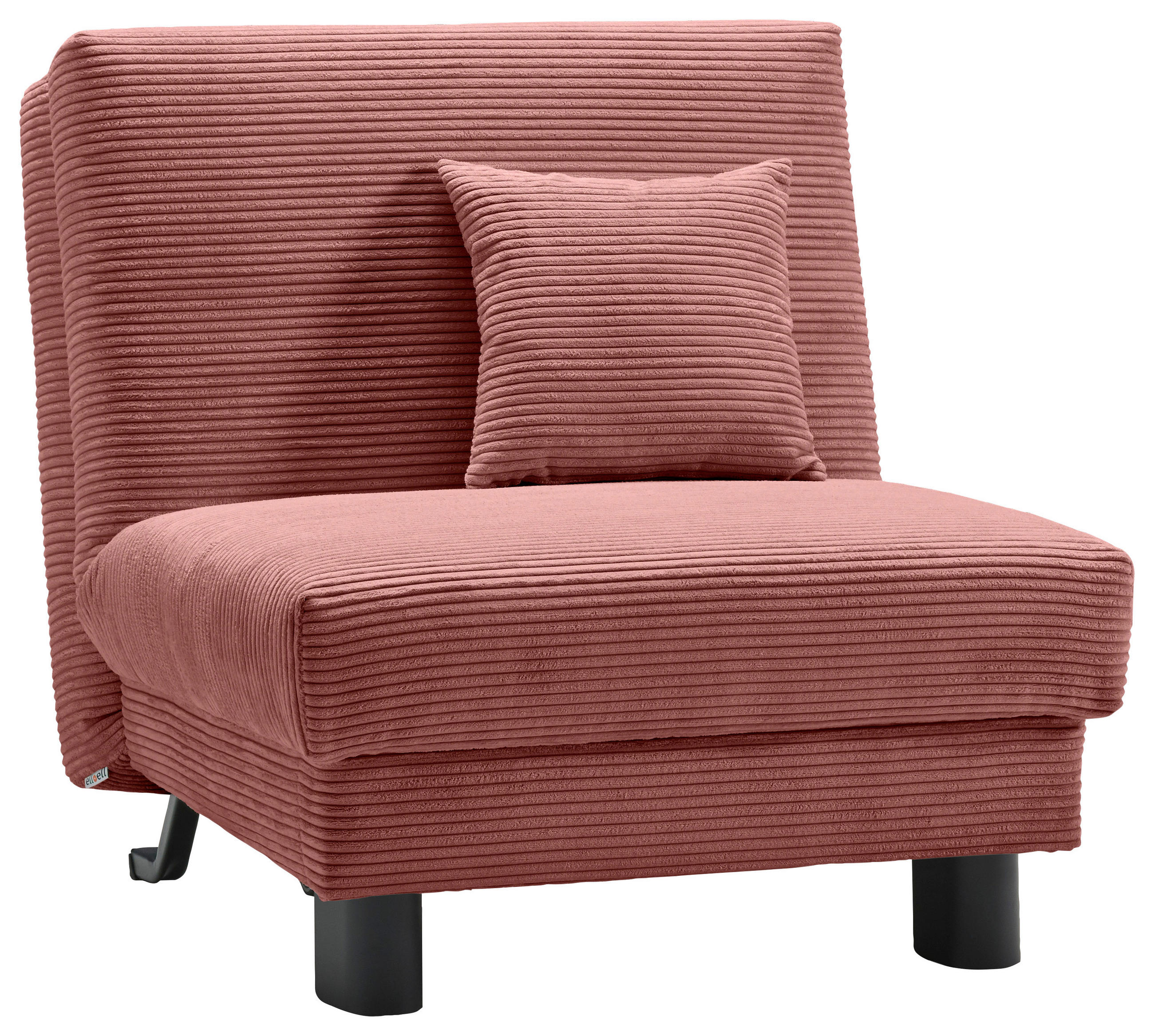 SCHLAFSESSEL Cord Rot    - Rot/Schwarz, Design, Textil/Metall (85/85/100cm) - Carryhome