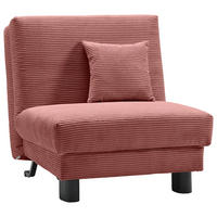 SCHLAFSESSEL Cord Rot    - Rot/Schwarz, Design, Textil/Metall (85/85/100cm) - Carryhome