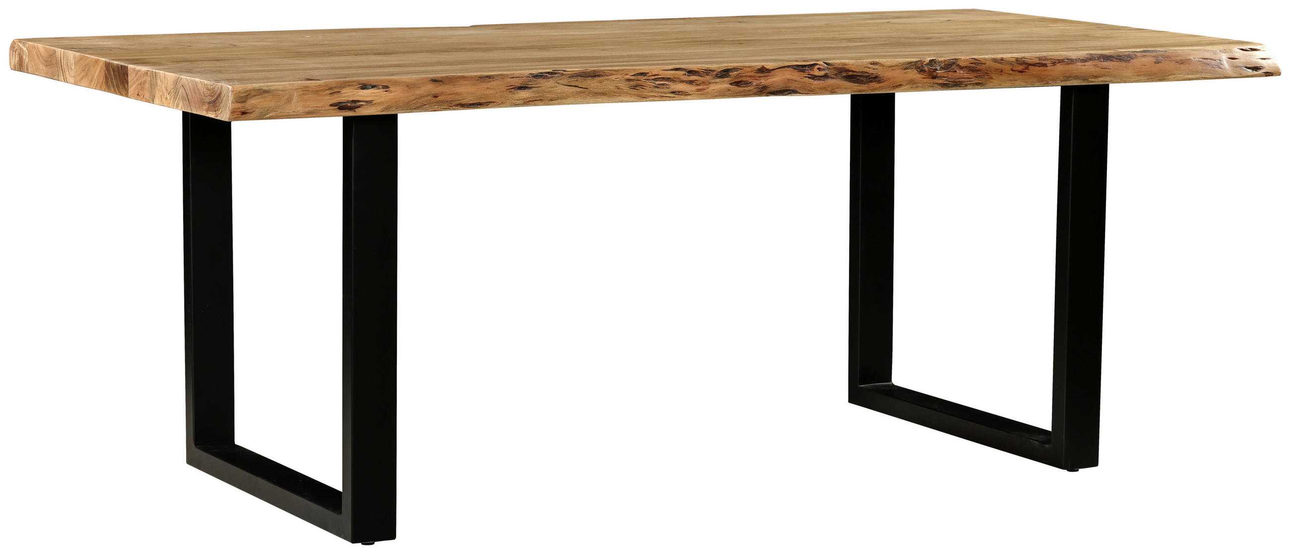 STOL ZA BLAGOVAONICU  crna, boje bagrema  drvo, metal      - boje bagrema/crna, Moderno, drvo/metal (200/100/76cm) - MID.YOU