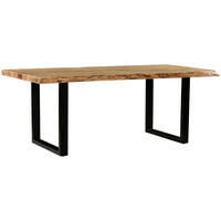 STOL ZA BLAGOVAONICU  crna, boje bagrema  drvo, metal      - boje bagrema/crna, Moderno, drvo/metal (200/100/76cm) - MID.YOU