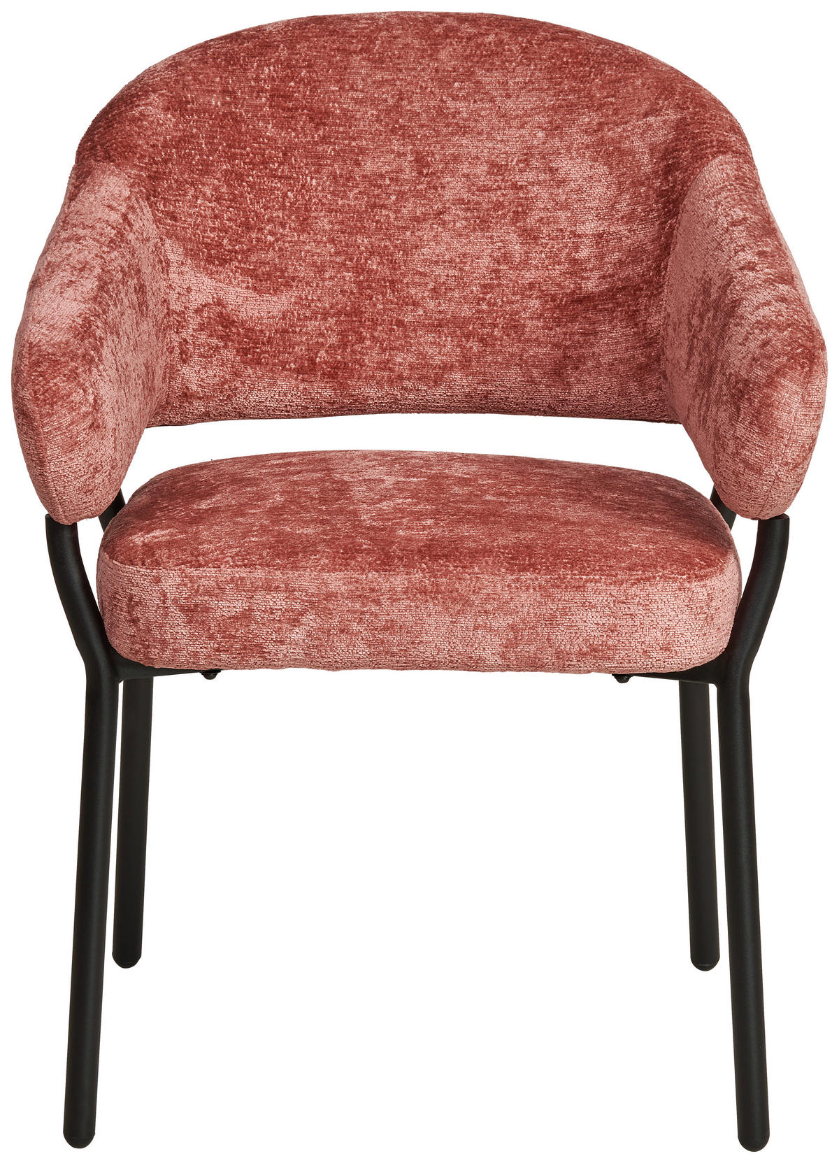 ARMLEHNSTUHL  in Eisen Mikrofaser  - Pink/Schwarz, KONVENTIONELL, Holz/Textil (60/80/62cm) - MID.YOU