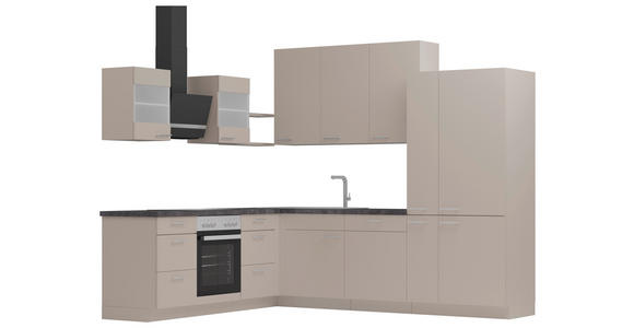 ECKKÜCHE 225/275 cm in Kaschmir - Kaschmir/Edelstahlfarben, Design, Holzwerkstoff/Metall (225/275cm) - Xora