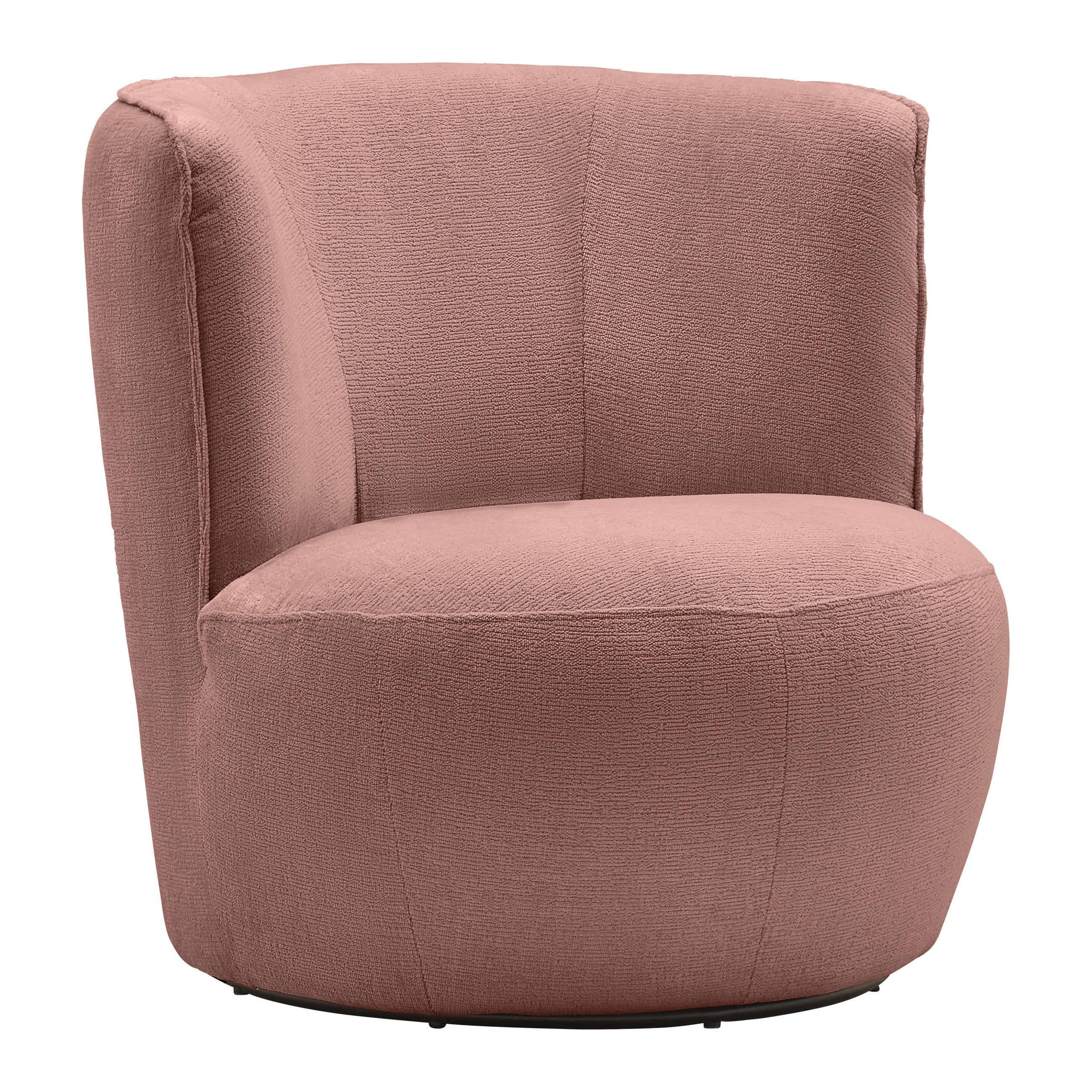 FÅTÖLJ i textil rosa  - svart/rosa, Modern, metall/textil (77/81/85cm) - MID.YOU